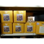 Eighteen yellow boxed Lilliput Lane cottages to include Porlock Down,