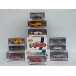 Twelve Matchbox Dinky diecast model cars and vans,