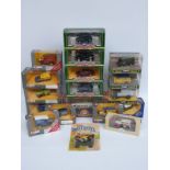 Eighteen Corgi diecast model vans, cars and trams including Tramlines, Classic Cars, Brum etc,