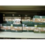 Twenty green boxed Lilliput Lane cottages to include Sleigh Bells,