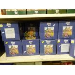 Sixteen blue boxed Lilliput Lane cottages to include Summer Days,