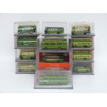 Sixteen Corgi Original Omnibus Company (OOC) diecast model buses and coaches, some limited edition,