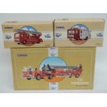 Seven Corgi Classics diecast model fire engines American La France Aerial Ladder Truck 97324,