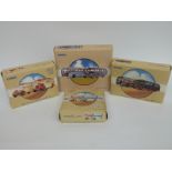 Four Corgi Classic Commercials and Public Transport diecast model bus sets Burlingham Seagull/AEC