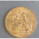 A 1912 gold full sovereign