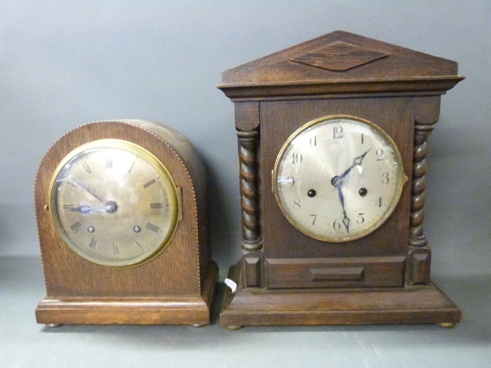 Five various c1930s mantel clocks of various designs, includes Enfield, German example, single, - Image 2 of 2