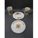 Paragon commemorative tyg for 1910-1935 silver jubilee with plate,