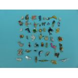 A collection of animal, fish and bird related brooches to include Monet, Ambassador,