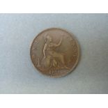 1876 H Victorian penny VF (Heaton Mint)