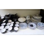 A collection of retro dinner and tea ware including Midwinter Stylecraft, Ridgway Homemaker etc,