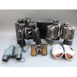 Seven various sets of binoculars to include Bausch & Lomb, Miranda 16x50,