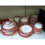 A large collection of Domino pattern dinner and tea ware,