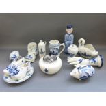 A collection of Delft pottery