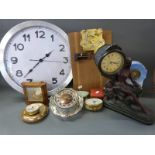 A collection of various timepieces covering several eras from 1910 onwards including a painted