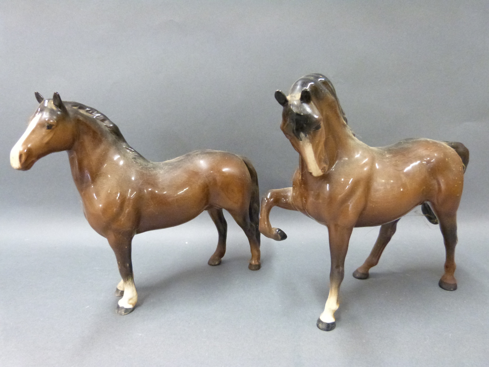 Two Beswick horses stocky jogging mare and Welsh cob, - Image 3 of 3
