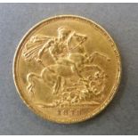 An 1878 gold full sovereign