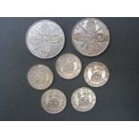 A cachet of WWI era silver coins,