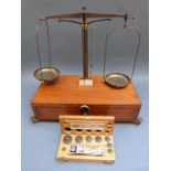 A set of Becher's sons Rotterdam Brummen travelling jewellers scales together with a cased set of