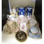 Royal Crown Derby ceramics, continental and Japanese cabinet cups and saucers, Copenhagen,