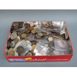A quantity of sundry UK and overseas coinage Victoria onwards,