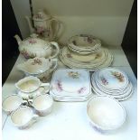 Royal Doulton part tea set in the Orchid pattern,