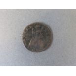 William and Mary copper farthing,