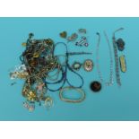 A collection of costume jewellery to include necklaces,