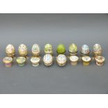 A quantity of Halcyon Days and other enamel pill boxes and eggs