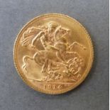 An 1914 gold full sovereign