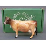 Beswick Jersey cow with box