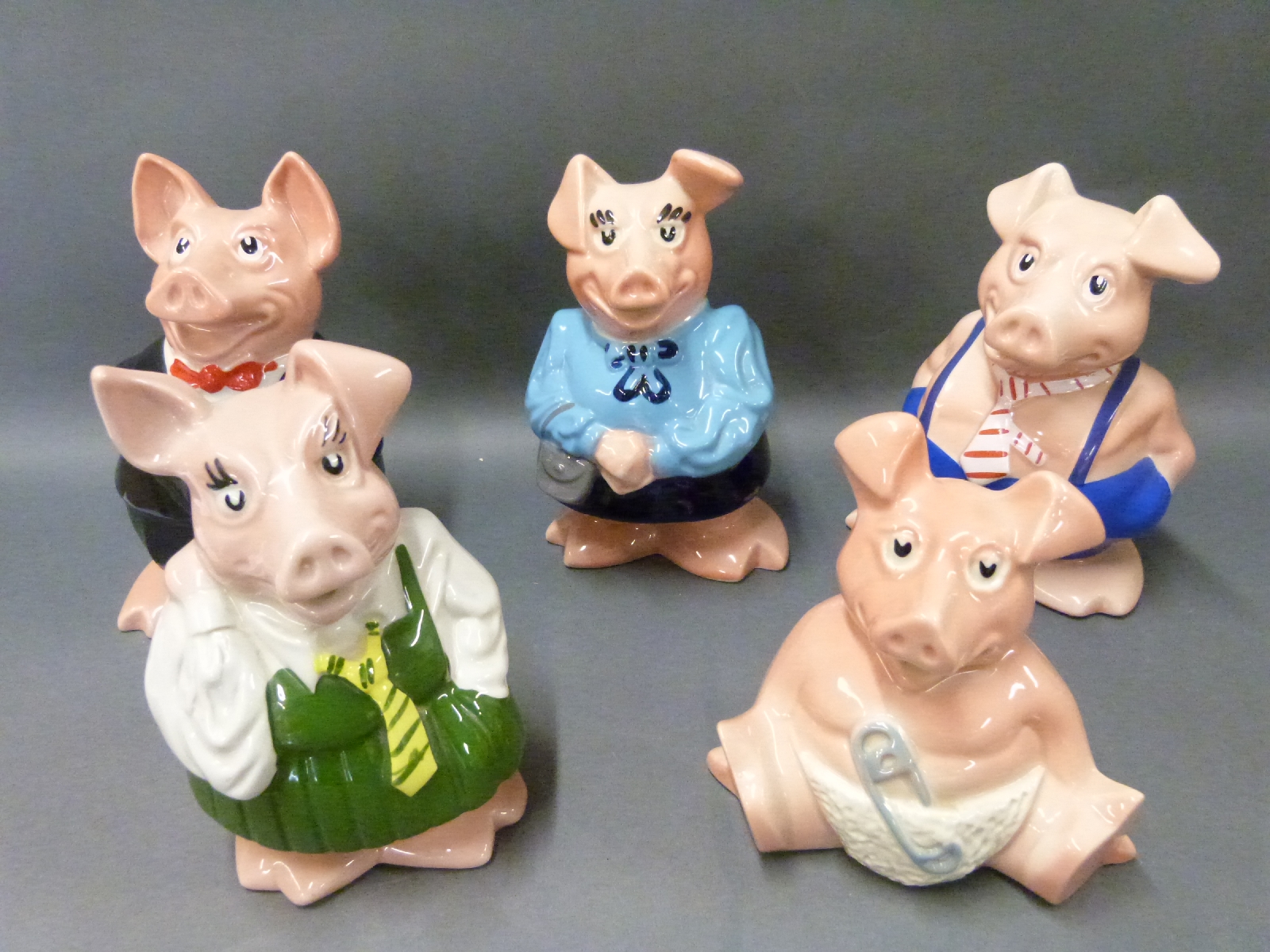 A set of five Nat West pigs - Image 2 of 2