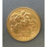 An 1903 gold full sovereign