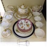 A collection of Royal Worcester Royal Garden teaware, Royal Albert Golden Glory,