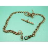 A 9ct gold Albert made up of unusual links,
