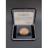 A 10th Anniversary Investiture of Prince Charles 1969-1979 $250 gold proof coin,