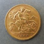Edward VII 1904 gold half sovereign