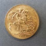 A 1915 gold full sovereign