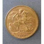 An 1899 gold full sovereign