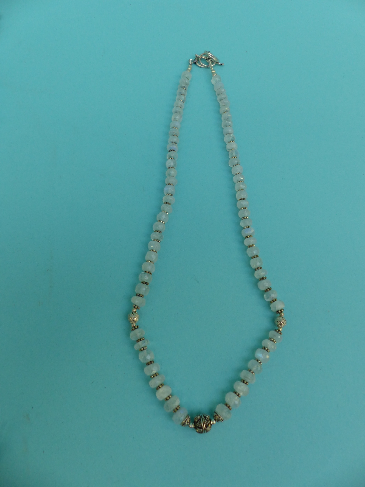 A collection of necklaces including moonstone, aquamarine and pearl, - Image 8 of 16