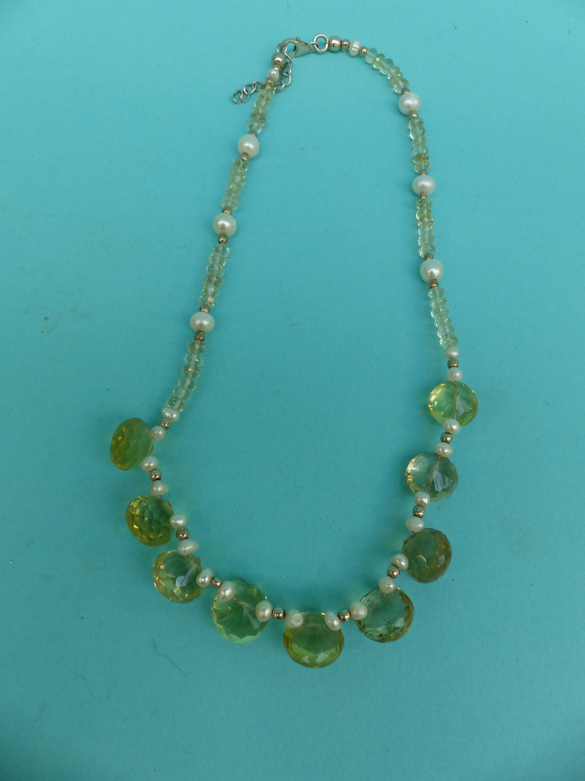 A collection of necklaces including moonstone, aquamarine and pearl, - Image 13 of 16