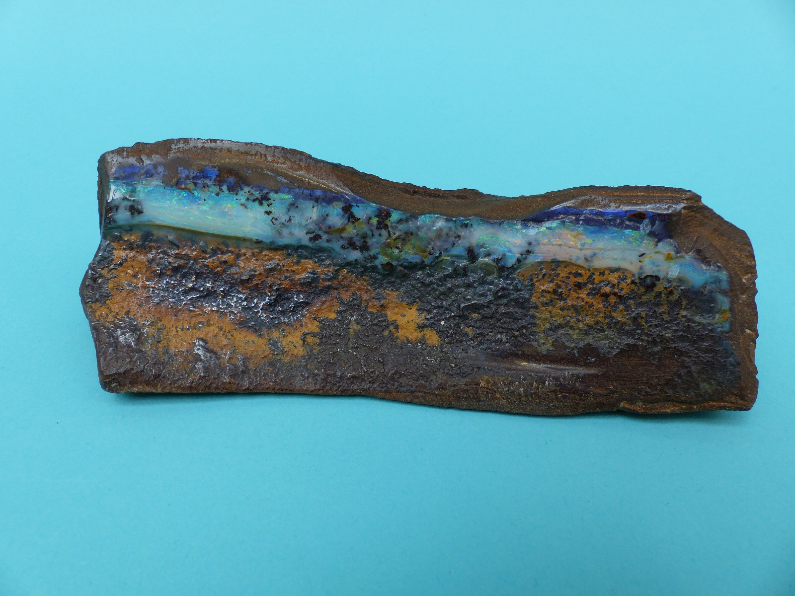 A section of boulder opal (length approximately 15cm)
