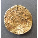 Henry VIII gold half crown of the double rose third coinage 1544-47, obverse crown above rose,
