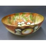Staffordshire bowl from the Jean Dale Studio, fruit hand painted by Rita Blyth,