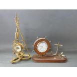 Two novelty timepieces with a nautical theme,