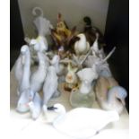 A large collection of bird figures inc Lladro, Jena of Holland, Nao, John Beswick,