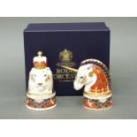 Royal Worcester limited edition candle snuffers Lion and Unicorn,