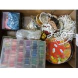 A large quantity of needlework/craft/haberdashery items including spools of cotton and thread,