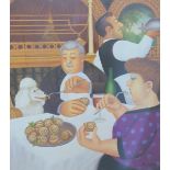 Beryl Cook (1926 -2008) framed signed print 'Dining in Paris',