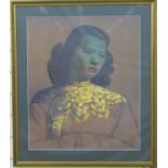 Tretchicoff framed print 'Chinese Girl' (The Green Lady) 60 x 50cm