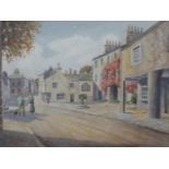 J H Meadowcroft watercolour of a street scene